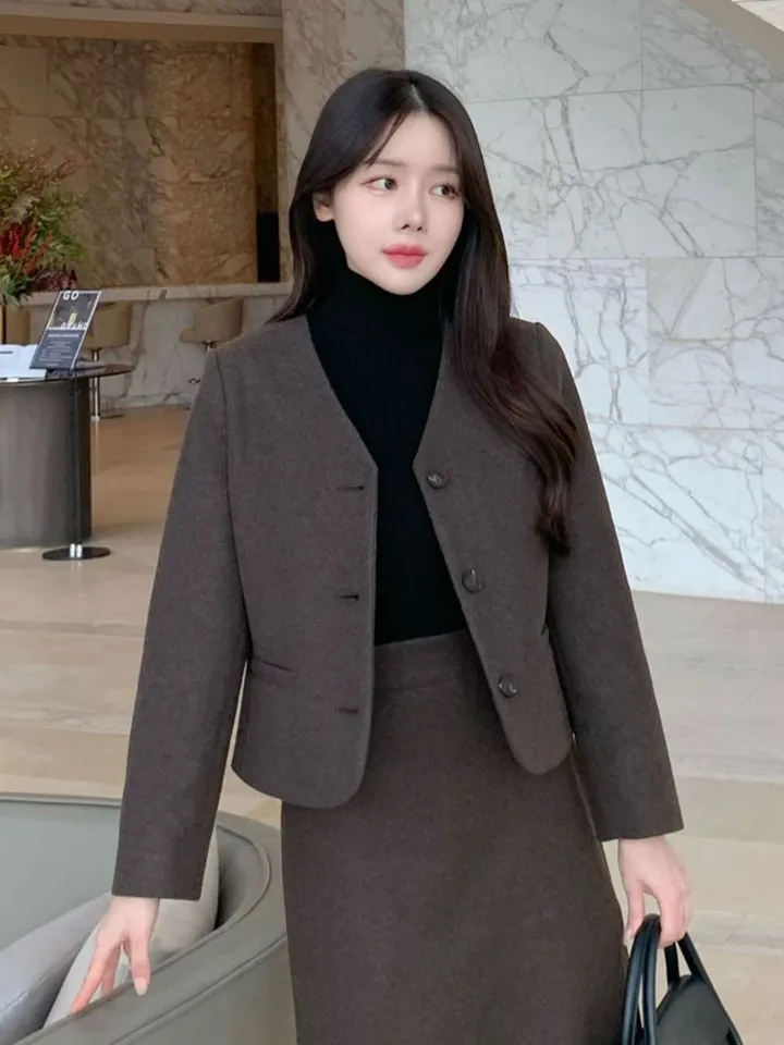 [겨울신상✨] 슈슈 노카라자켓 / 겨울자켓 가을자켓 기모자켓 울자켓 모직자켓 울코트 모직코트 숏코트 숏자켓 트위드자켓 하객룩 겨울코트 핸드메이드 코트 떡볶이코트 후드코트 레이어드 자켓 기모 코듀로이 스웨이드 무스탕 퍼자켓 하프코트 케이프코트 망토 겨울옷 상세 이미지 46