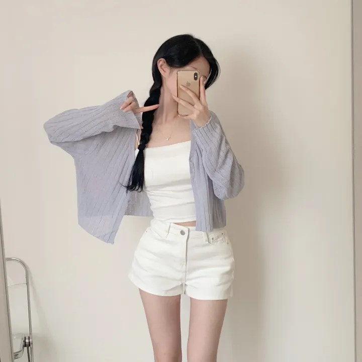 [청순여리핏🌸/살탐방지] 부클 골지 크롭 가디건 상세 이미지 6
