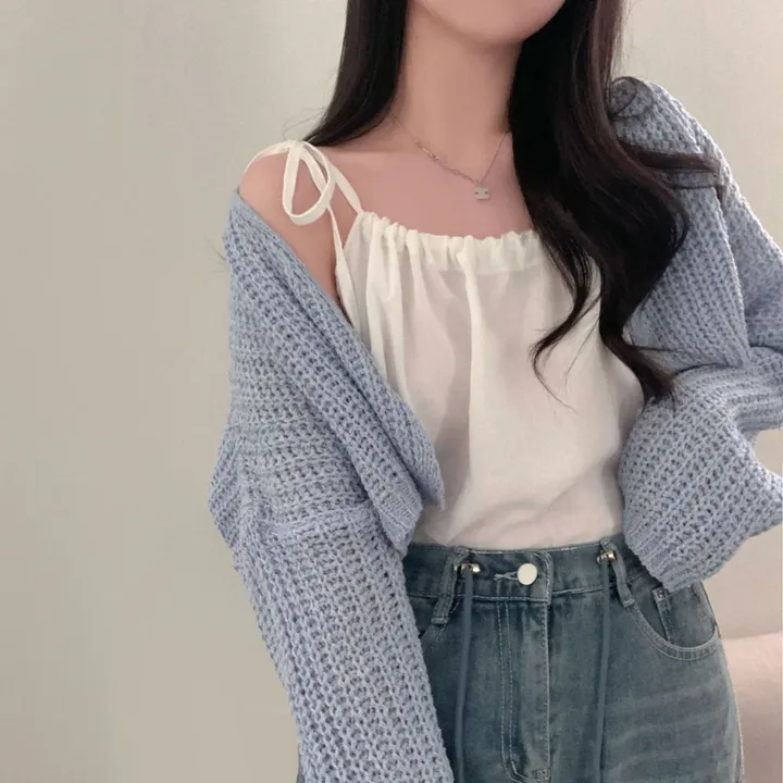 [아방🤍/new신상!]누가봐도 아방핏, 왕크롭 썸머 린넨 부클 원버튼 루즈핏 가디건 상세 이미지 39