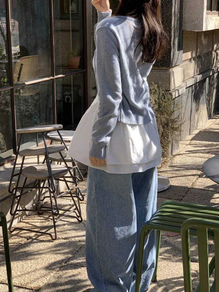 [컬러추가/잘록핏] 유닛 베이직 가디건 상세 이미지 8