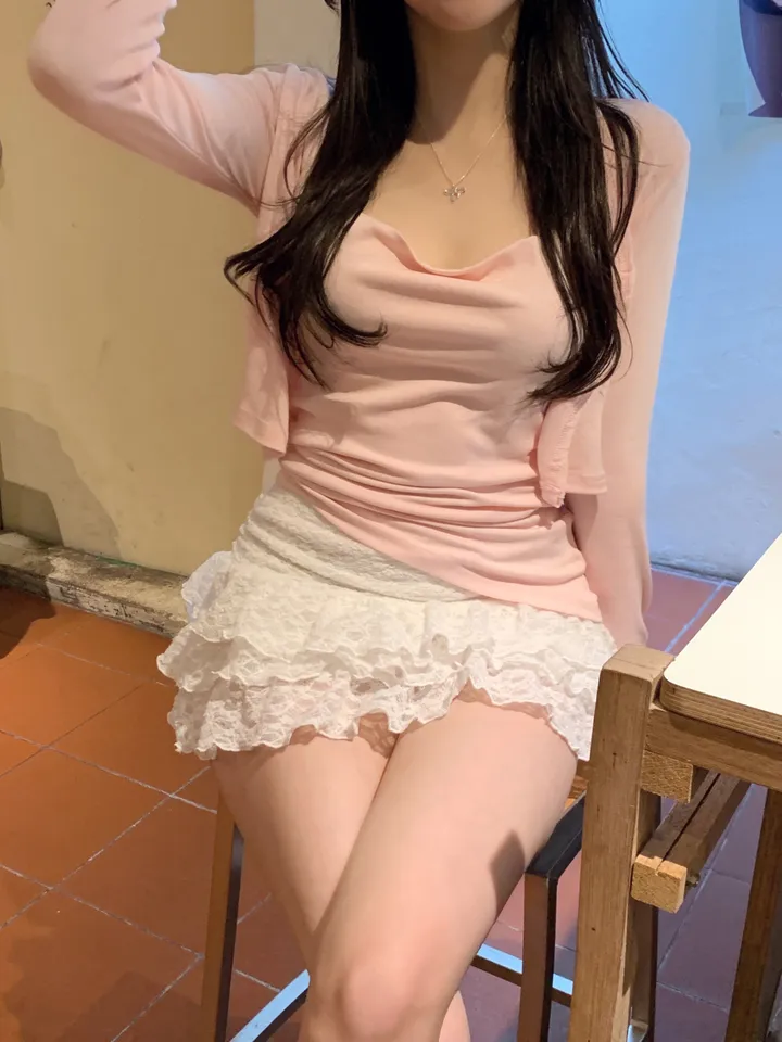 베리유 언발 드래이핑 가디건 세트 상세 이미지 9