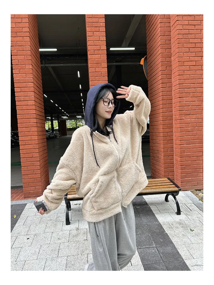 [당일배송][양털/뽀글이]후드 플리스 투웨이 겨울 따뜻한 데일리 점퍼 3color 묶음할인중 상세 이미지 45