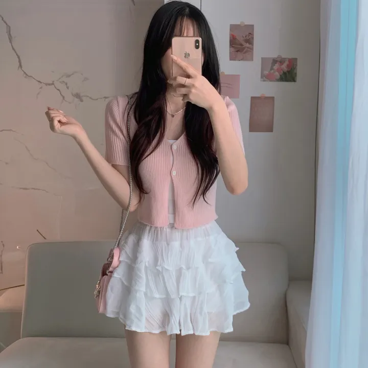 [반팔&긴팔 ver.] 💞꼬옥 소장 - 4계절 내내 활용! 데잇 투버튼 골지 가디건 상세 이미지 12