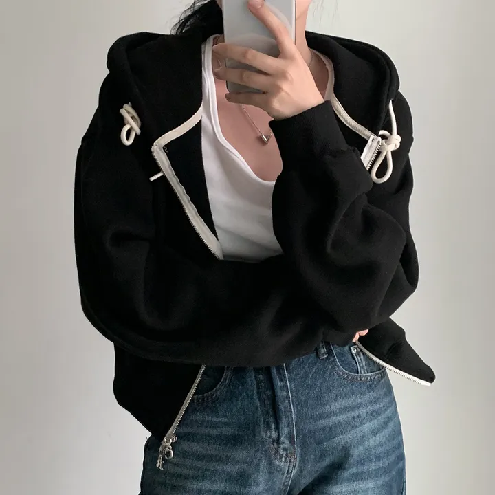[완전인기✨/백염컬러 당일출고!] 자체제작 크치Made 꿈에 나온 핏, 투웨이 양기모 크롭 후드집업 ver 아우터 자켓 - zipup 상세 이미지 219