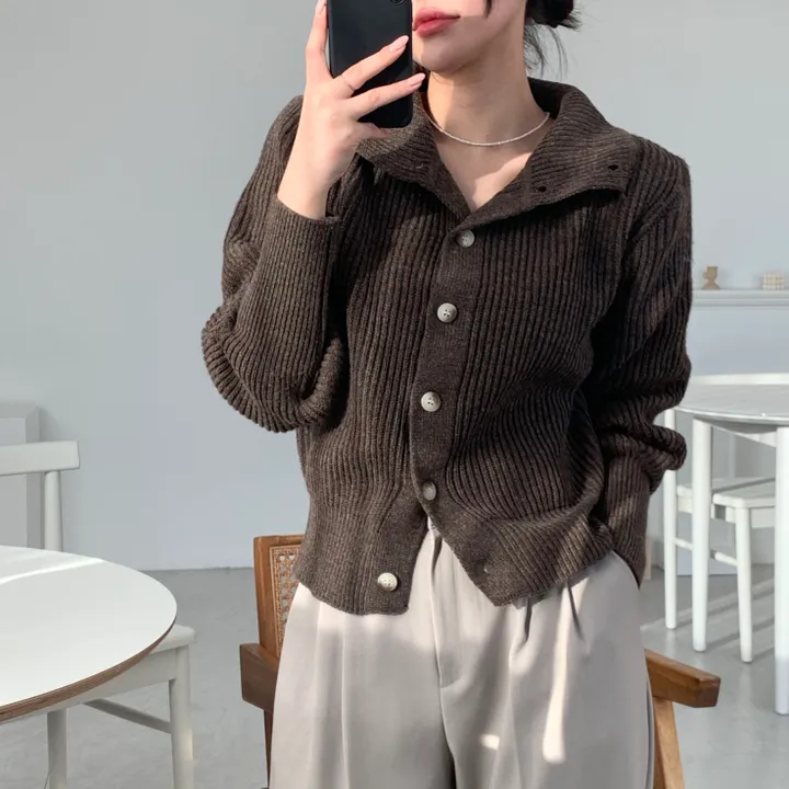 [주문폭주🔥BEST🤎/6col/고퀄리티] 미엘 캐시니쥬 카라 폴라 니트 가디건 상세 이미지 17
