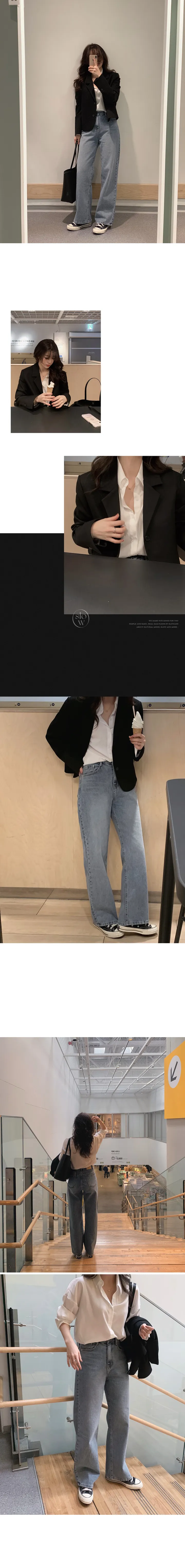 [후기인증핏👖] 투데이 와이드 중청데님팬츠 (+기본/롱ver) - 4 size (자체제작/슬로우앤드/와이드핏/스트레이트핏/데일리룩/워싱) 상세 이미지 26