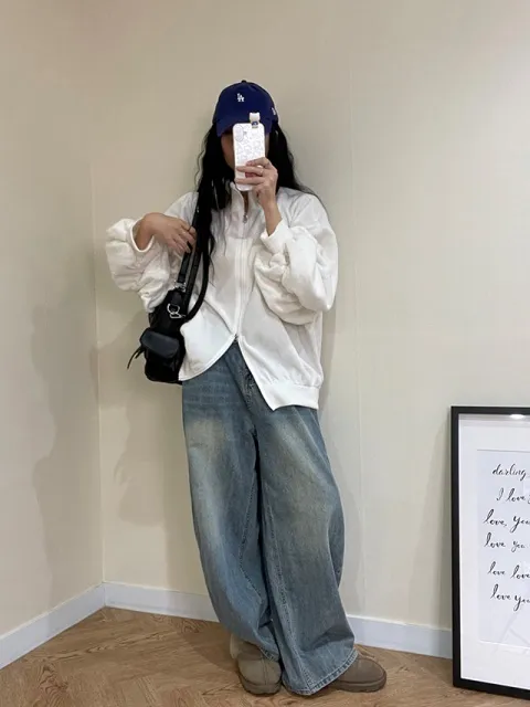 후리스 투웨이 플리스 집업 셔링 트레이닝 빅사이즈 오버핏 쇼매셔링 폴리스 캐주얼 상세 이미지 18