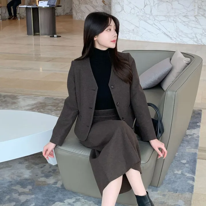 [겨울신상✨] 슈슈 노카라자켓 / 겨울자켓 가을자켓 기모자켓 울자켓 모직자켓 울코트 모직코트 숏코트 숏자켓 트위드자켓 하객룩 겨울코트 핸드메이드 코트 떡볶이코트 후드코트 레이어드 자켓 기모 코듀로이 스웨이드 무스탕 퍼자켓 하프코트 케이프코트 망토 겨울옷 상세 이미지 32