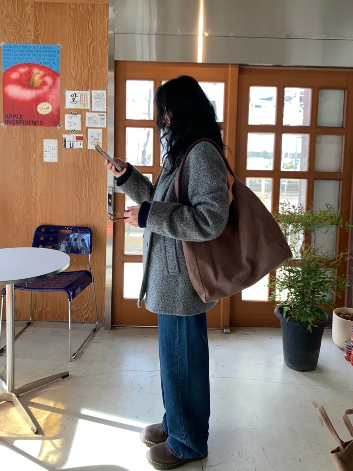 멜드 터틀넥 하프 더블 코트 상세 이미지 26