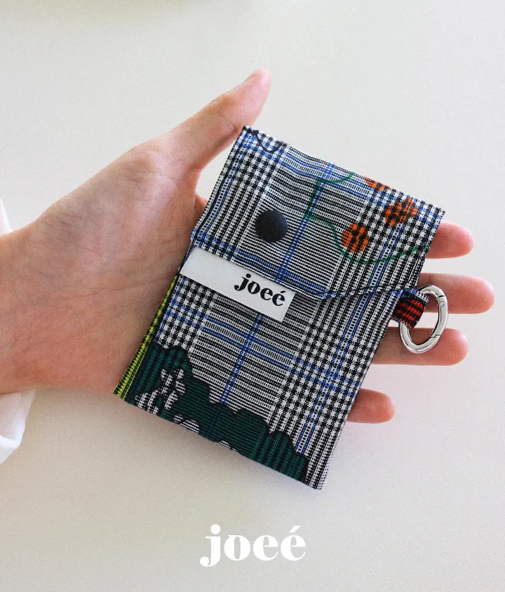 키치 체크 미니월렛 그레이 kitsch check mini wallet 상세 이미지 2