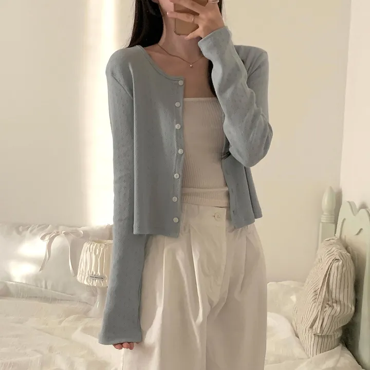 로로 펀칭 가디건 (8color) 상세 이미지 77
