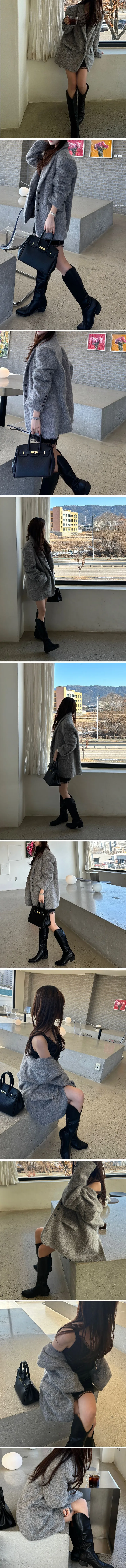 [핏보장*/클래식🍷] 모헤어 자켓 하프 코트 2 color 상세 이미지 2