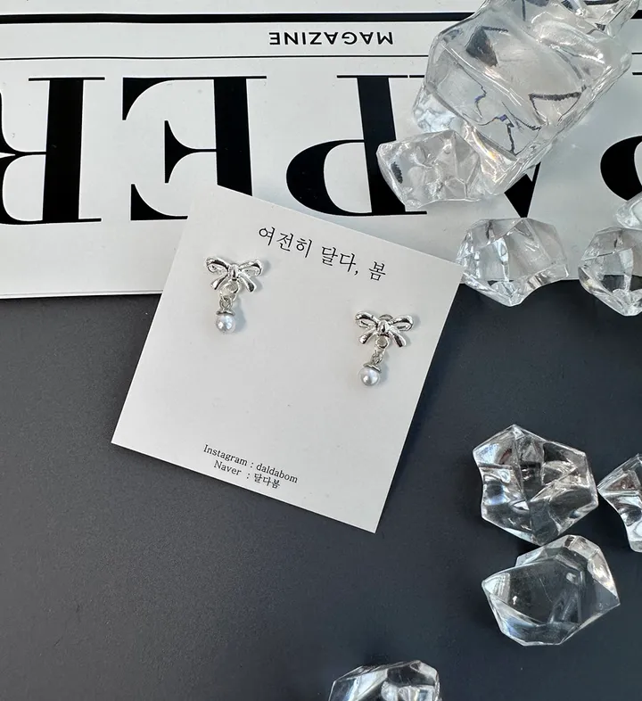 ❤[1,900원 오늘만🔥/당일]❤ 목걸이 귀걸이 집게핀 반지 리본 진주 발레코어 은색 금색 실버 골드 나비 하트 친구 생일 선물 학생 우정 커플 초커 목걸이 상세 이미지 29