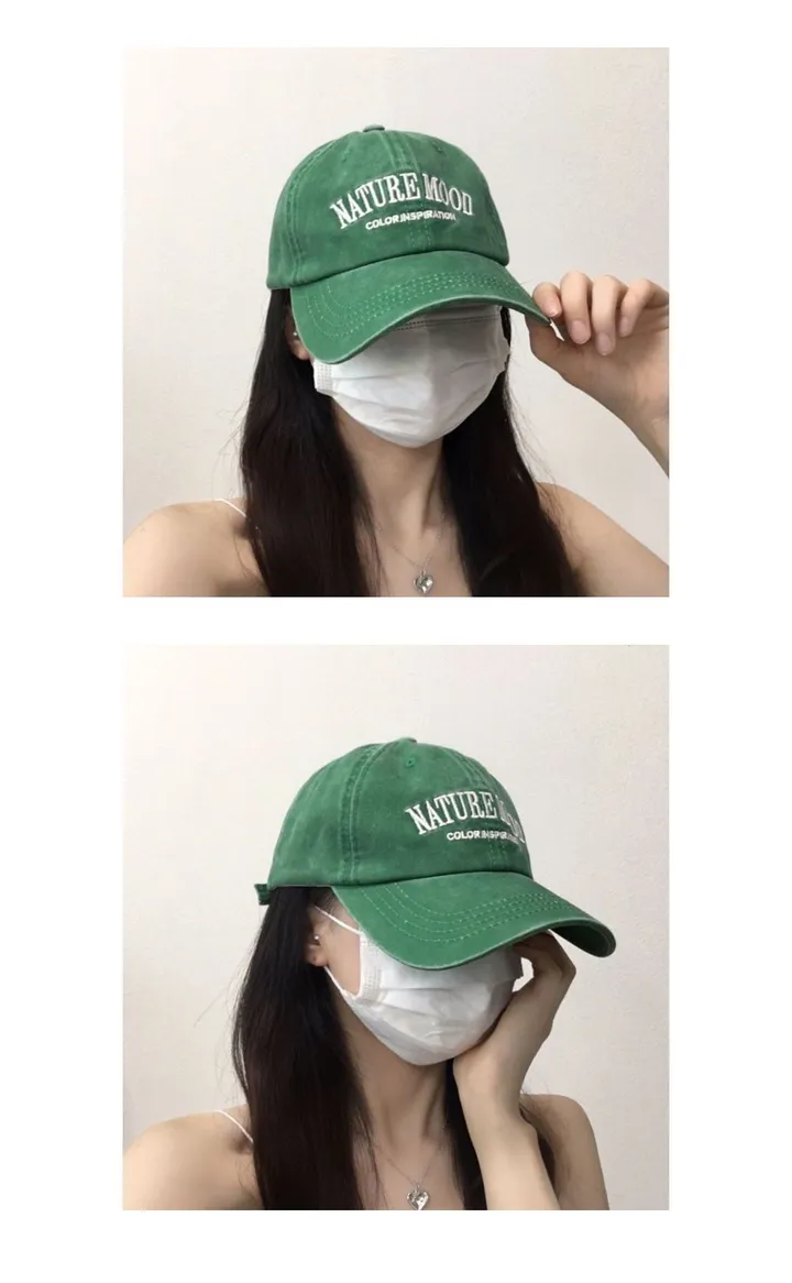 [추가할인/당일출고] 내추럴무드 워싱 피그먼트 볼캡 - 데일리 레터링 남녀공용 소두핏 대두커버 봄 여름 가을 신상 빅사이즈 상세 이미지 10