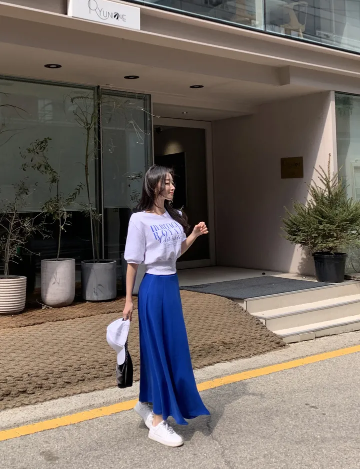 (자체제작/주문폭주~)헤리티지 맨투맨 롱 스커트 세트 상세 이미지 38