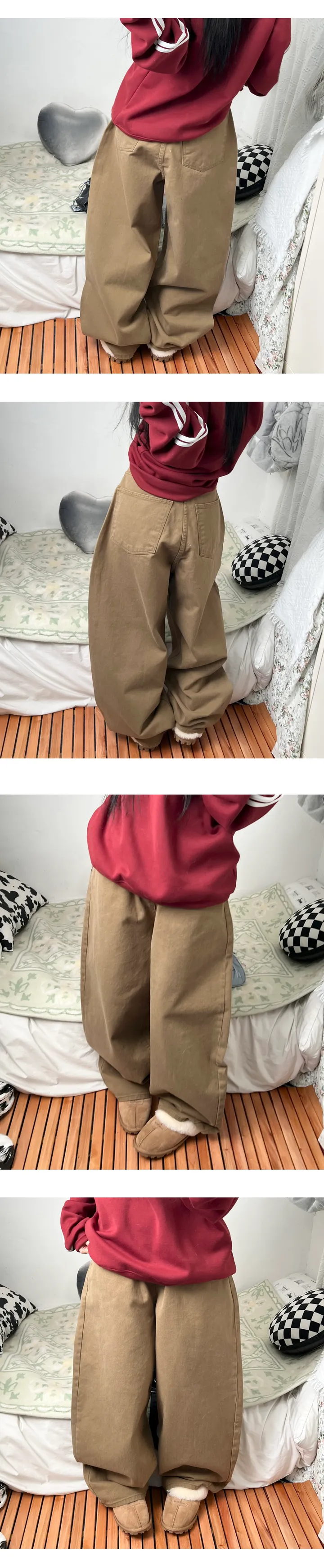mega twill cotton wide pants 상세 이미지 11