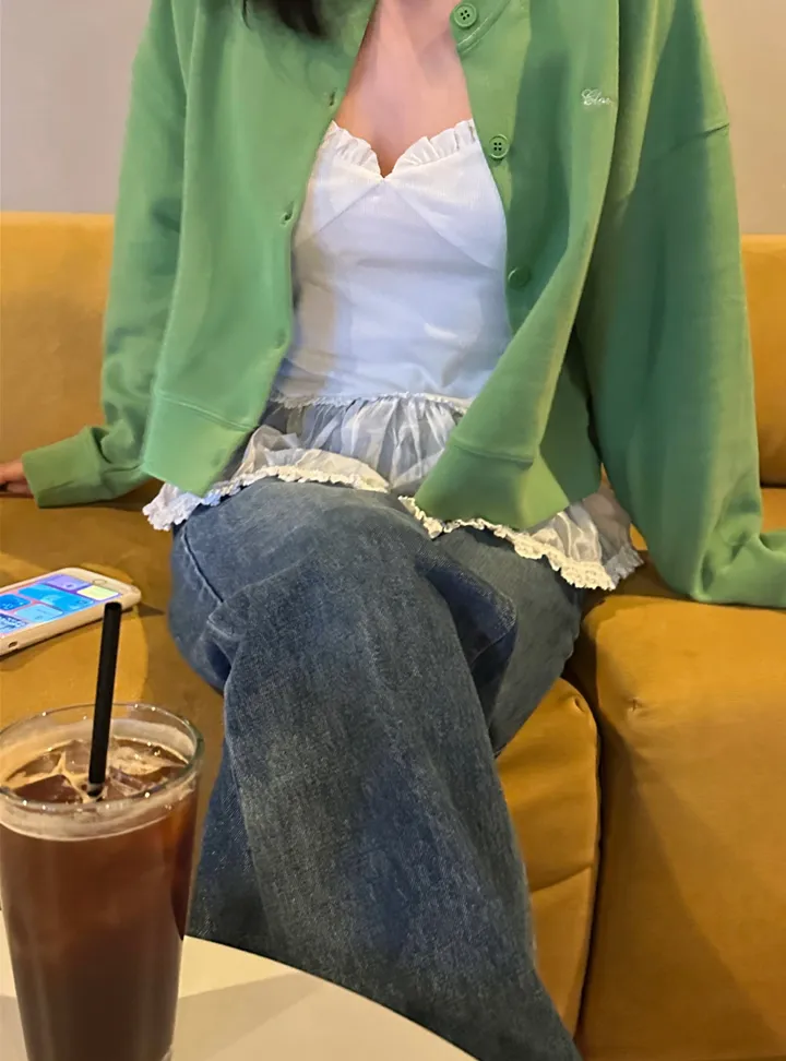 hip lovely boss cardigan ; 2color 가디건, 볼레로, 숏가디건, 면가디건, 꾸안꾸, 추리링 상세 이미지 12
