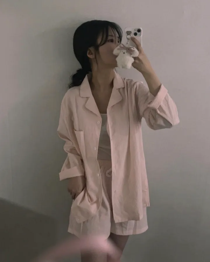 [자체제작/극찬후기✨][반바지+긴팔] shirt pajamas set ver.2 상세 이미지 4
