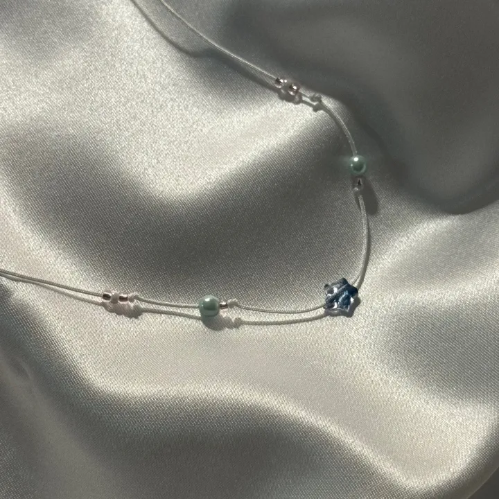 ✮ ⋆ ˚｡✩ Pearl blue star necklace ✮ ⋆ ˚｡✩ 상세 이미지 2