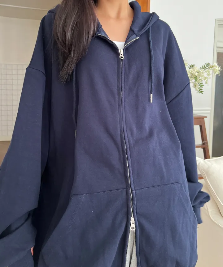 ❤️주문1등❤️왕박시핏❤️투웨이/시그니처핏 롱기장 올핏 투웨이 후드집업 5color 상세 이미지 25
