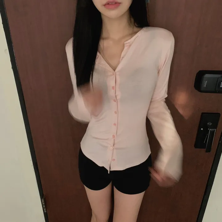 [몸매보정✨] 슬림 메이드 셔츠 봄 여름 데일리 가디건 상세 이미지 4