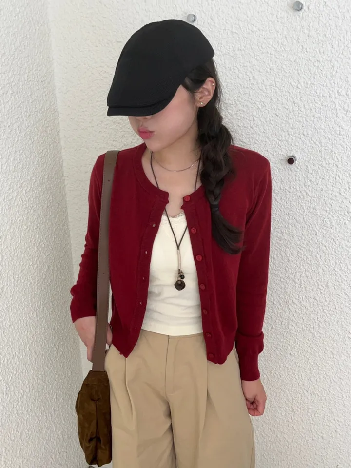[데일리룩🌸/독보적색감/주문폭주] 부들 니트가디건 (3color) 상세 이미지 6