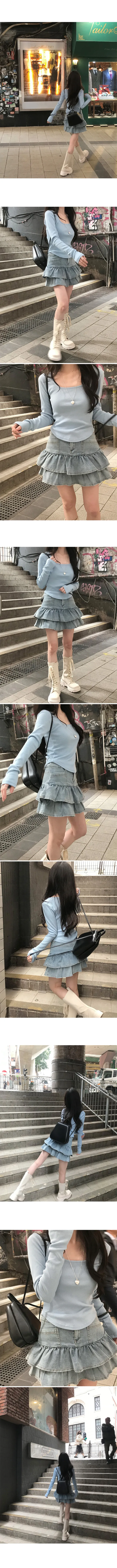 [MADE] 줄리엣 골지 스퀘어 티셔츠 (7color) / 24FW 뉴컬러 추가 상세 이미지 10