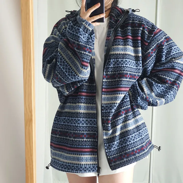 남녀공용 오버핏 파타곤 플리스 후드집업 자켓 상세 이미지 27
