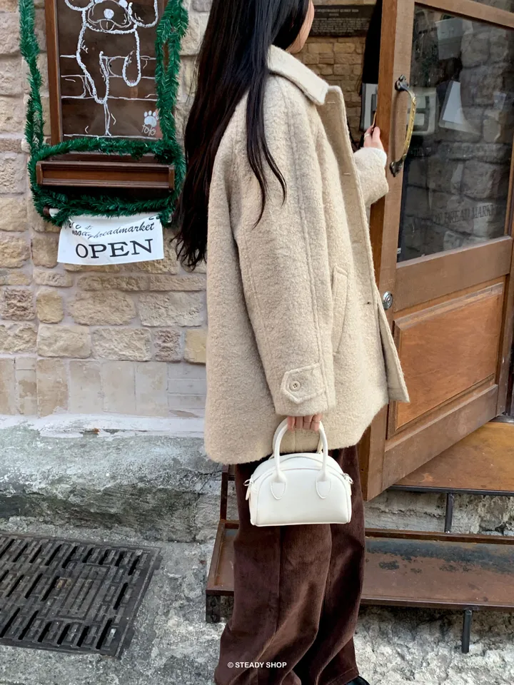 [울코트/울40%/누빔] 코지 부클코트 하프코트 코트 (3colors) 상세 이미지 50