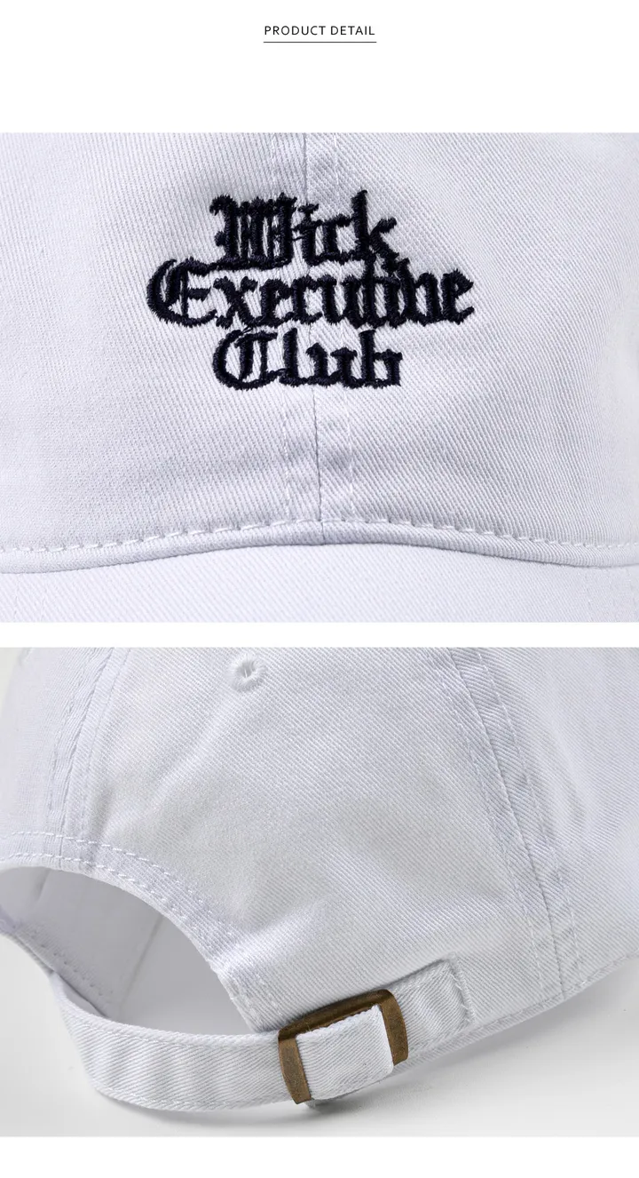 Executive 클랙식 워싱 볼캡-화이트 상세 이미지 5