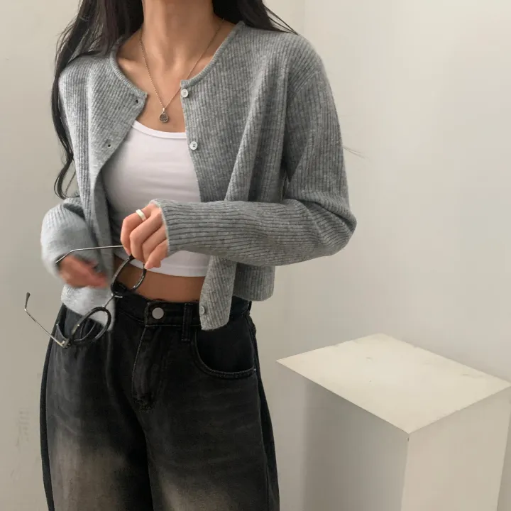 [만족도100%/캐시울🤍] 뮤어 데일리 라운드넥 니트 가디건 - 5color 상세 이미지 5