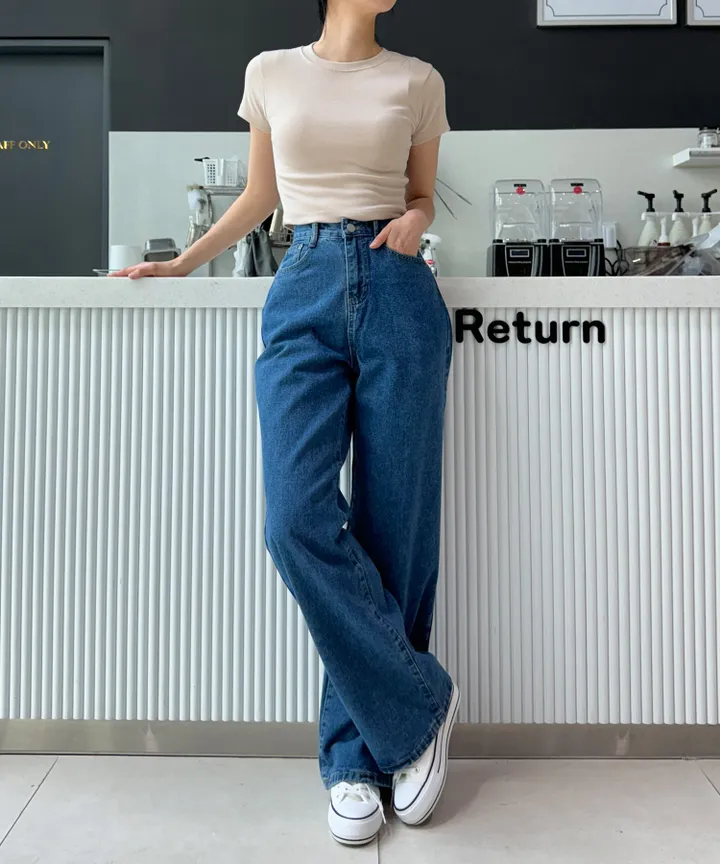 [3단기장/~2XL/6color/핫아이템]노수선와이드기획데님팬츠 상세 이미지 70