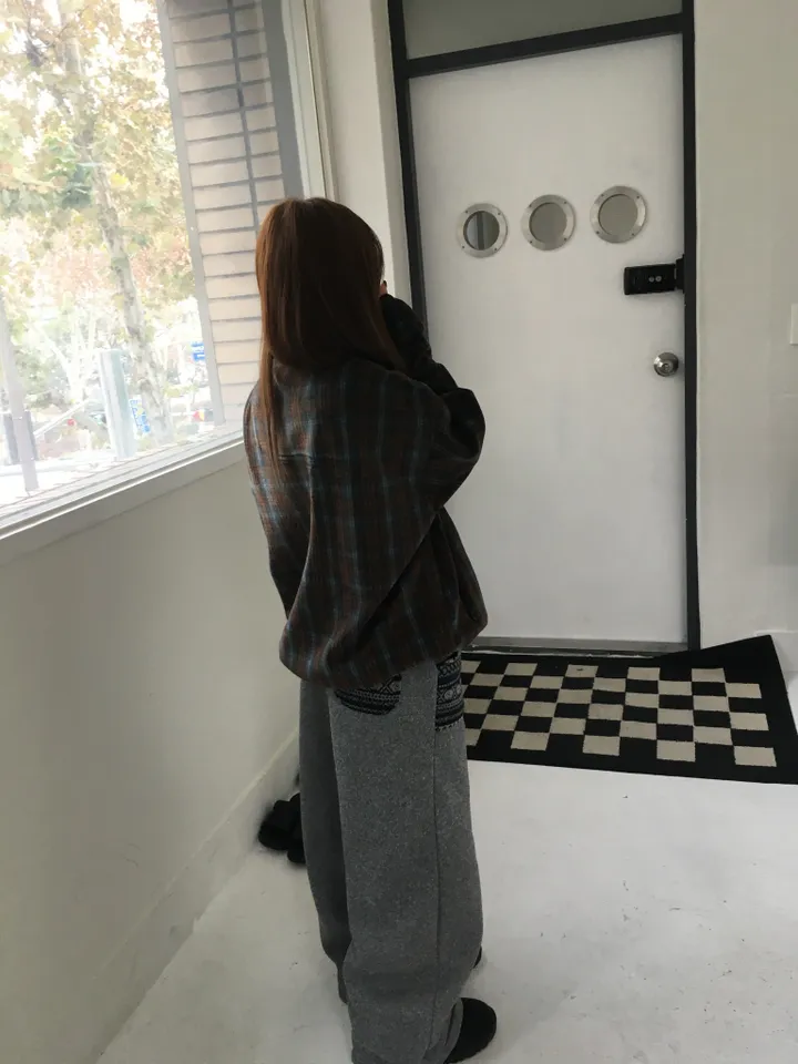 (2 color) 도쿄 체크 후리스집업 상세 이미지 11