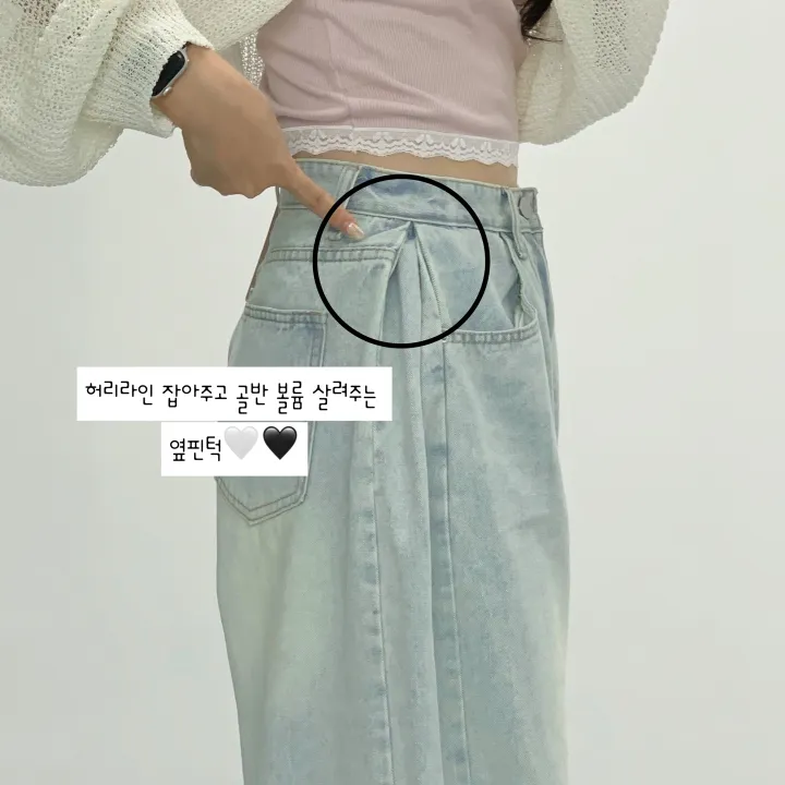 당일🚀[숏,롱/~XL/찐인생바지] 슬릿 찢청 폴딩 빈티지워싱 벌룬핏 옆핀턱 와이드팬츠 무릎트임 데님 청바지 기장선택 빅사이즈까지 오버핏팬츠 여름청바지 상세 이미지 5