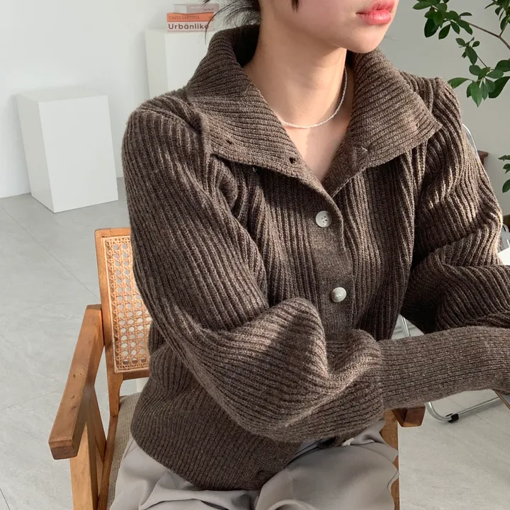 [주문폭주🔥BEST🤎/6col/고퀄리티] 미엘 캐시니쥬 카라 폴라 니트 가디건 상세 이미지 27