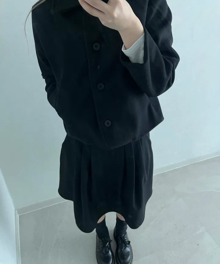 [💥주문폭주💥] 카라 숏코트 자켓 (4color) 도쿄룩 일본여행룩 간절기자켓 하객룩 숏코트 상세 이미지 11
