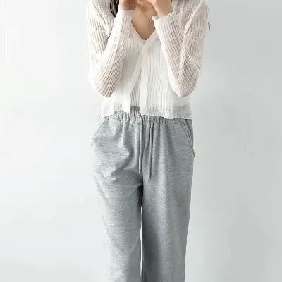 [청순여리/살안타템] 워터리 물결 원버튼 시스루 긴팔 가디건 - 6color 상세 이미지 16