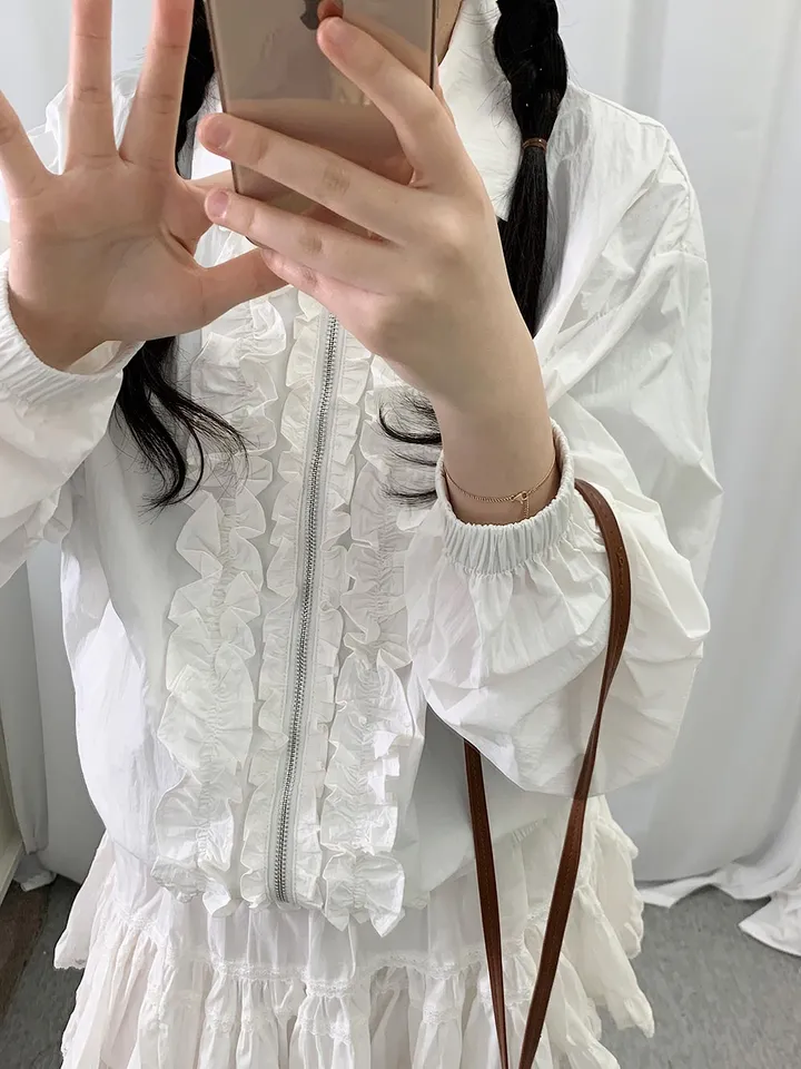 (M-L) 곱창 프릴 카라 루나 점퍼 상세 이미지 2