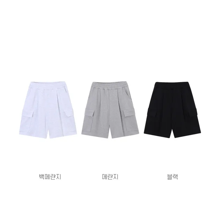 🚀2size/부분당일발송🚀 루어 카고 버뮤다 PT / 코튼 면 밴딩 트레이닝 와이드 버뮤다 팬츠 여름 반바지 바지 버뮤다팬츠 버뮤다바지 5부바지 6부바지 카고반바지 카고버뮤다 상세 이미지 21