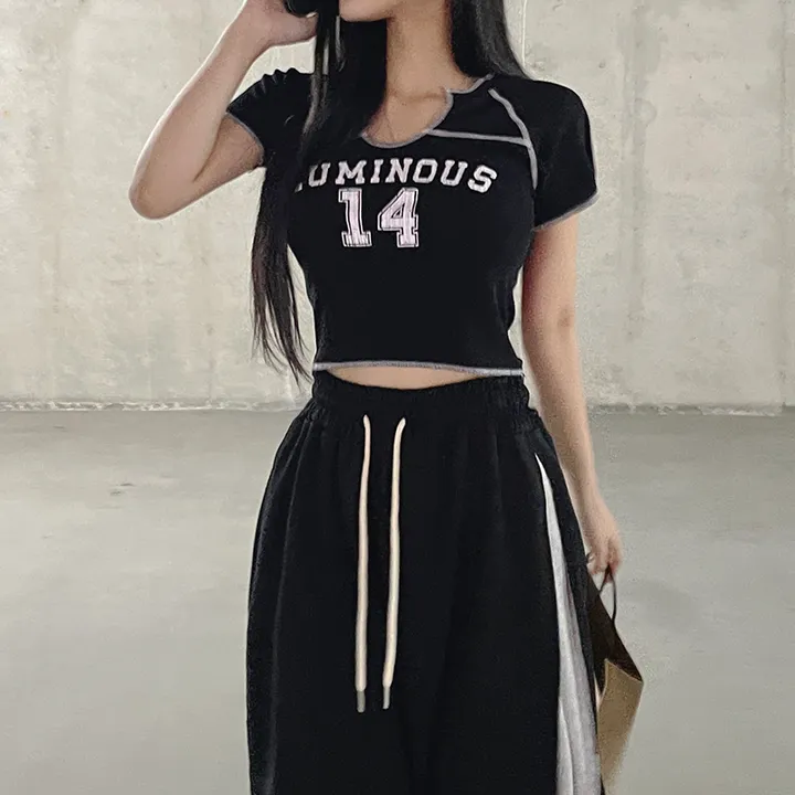 *7color*[롱다리핏/핏보장] 싸인 사이드 핀턱 배색 와이드팬츠 트레이닝 봄팬츠 백포켓 힙 트렌디 꾸안꾸 상세 이미지 47