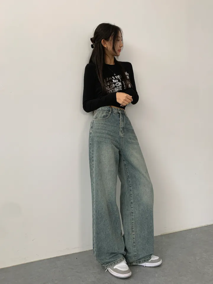 (숏,기본,롱/~XL)[사계절 인생데님,후기극찬🖤6color*사계절,스탠다드핏! 워싱 하이웨스트 데일리데님팬츠] 로키워싱스탠다드데님 상세 이미지 18