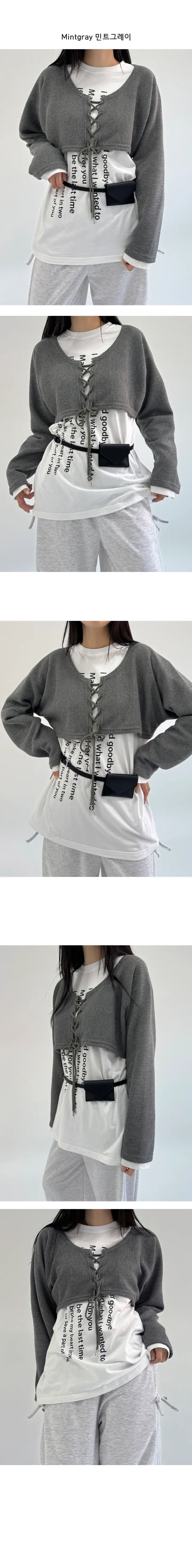 (3col) 미니멀룩 볼레로 로프 가디건 상세 이미지 3
