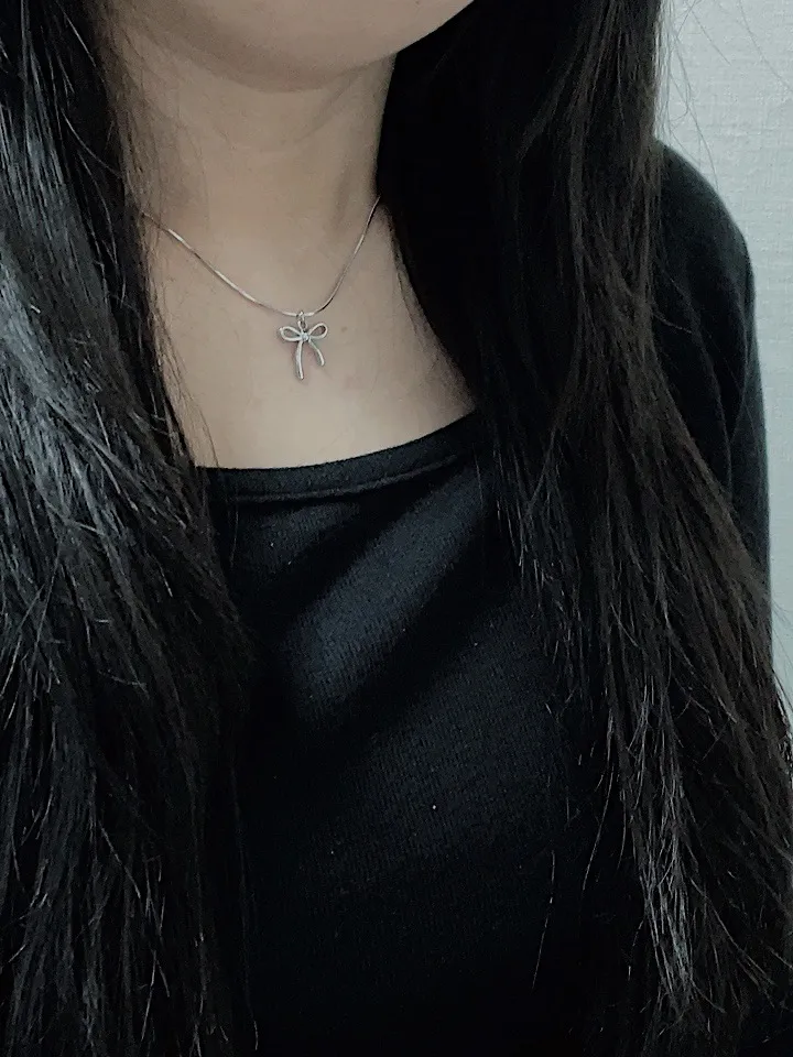 🖤주문폭주🖤 써지컬스틸 뱀줄 리본 목걸이 (4type/3size) 상세 이미지 18