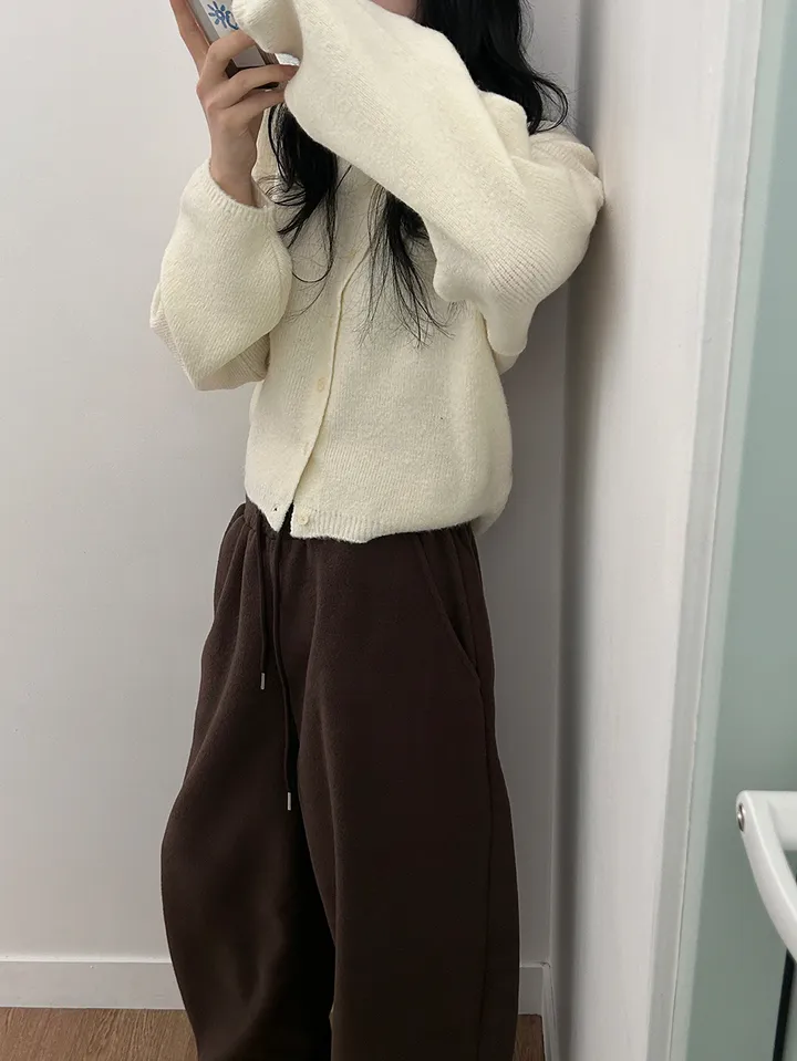 MD픽💜 엘가 라운드 세미크롭 니트 가디건(9color) 상세 이미지 37