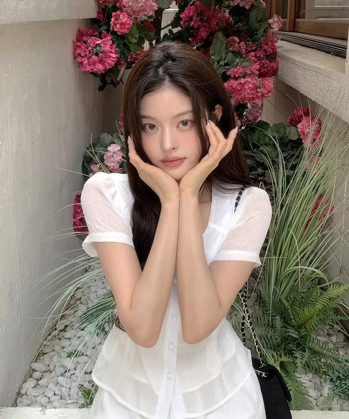 [투피스 set💗치마바지] 셀럽 스퀘어넥 허리끈 여름 하객룩 반팔 블라우스 미니 스커트 치마바지 투피스 세트 / 데이트룩 미니원피스 클래식블랑 상세 이미지 6