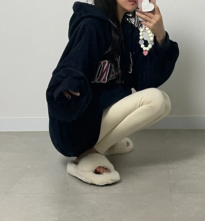 (*포근/가벼움*) 마리 후리스 점퍼 플리스 후드 집업 양털 털 겨울 빅사이즈 루즈핏 오버핏 남녀공용 잠바 아우터 상세 이미지 14