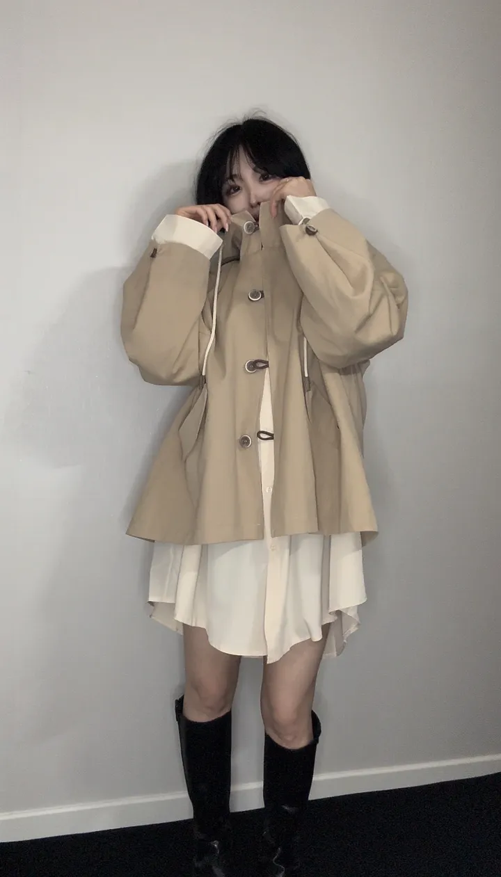[🤍당일출고🤍/아방핏제대로2color/고퀄리티] 프리미엄 하프 후드 트렌치 야상 코트 자켓 상세 이미지 22