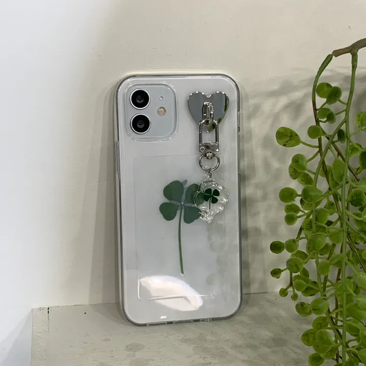 [케이스세트🍀] 생화 클로버 키링 케이스 real clover keyring phonecase (행운선물/졸업선물/수능선물/스승의날선물/어버이날선물/친구선물) 상세 이미지 10