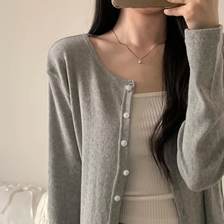 로로 펀칭 가디건 (8color) 상세 이미지 119