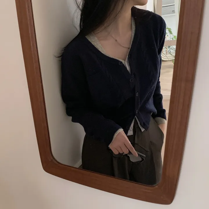 [원단좋아요🤎/연그레이 당일출고!] 자체제작 #크치Made 욜로 포켓 어텀 니트 크롭 올드머니 가디건 - cd 상세 이미지 87
